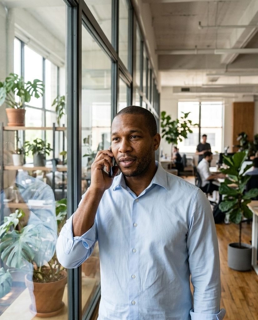 On a call
