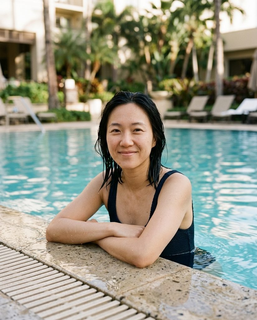 In the water